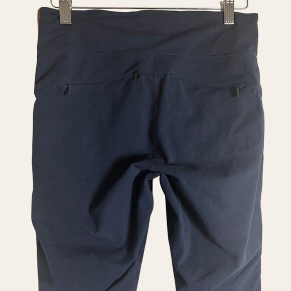 Athleta Track Tux Navy Blue Side Stripe Leggings Size Medium - Picture 6 of 9